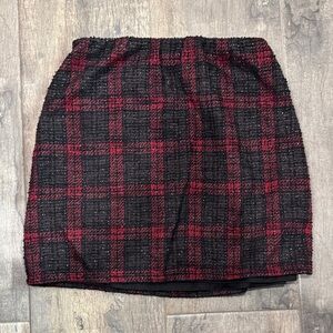 Plaid Kids Skirt in Red and Black